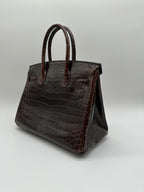 Hermès Birkin 30 Havana Shiny Niloticus Palladium Hardware