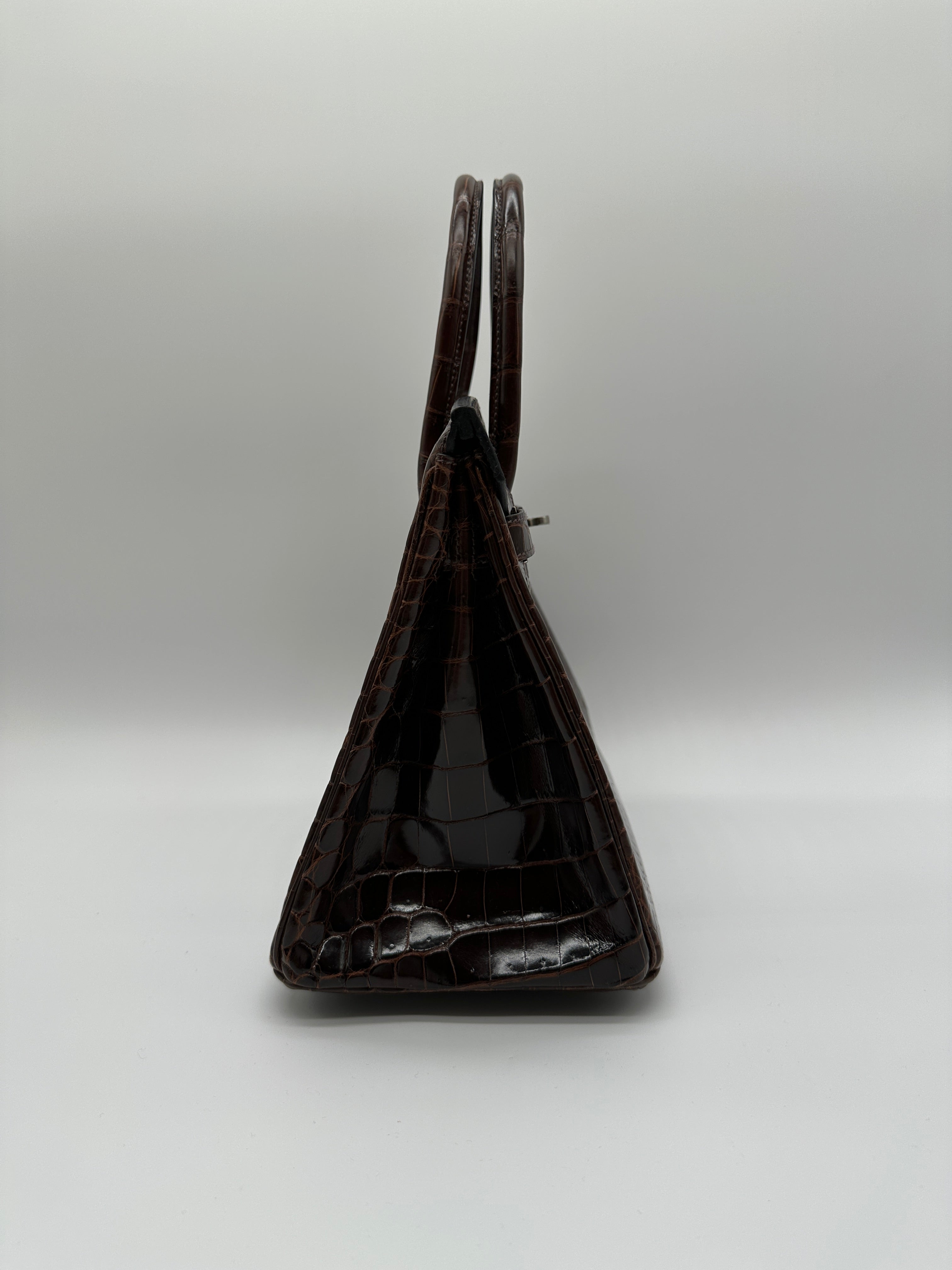 Hermès Birkin 30 Havana Shiny Niloticus Palladium Hardware