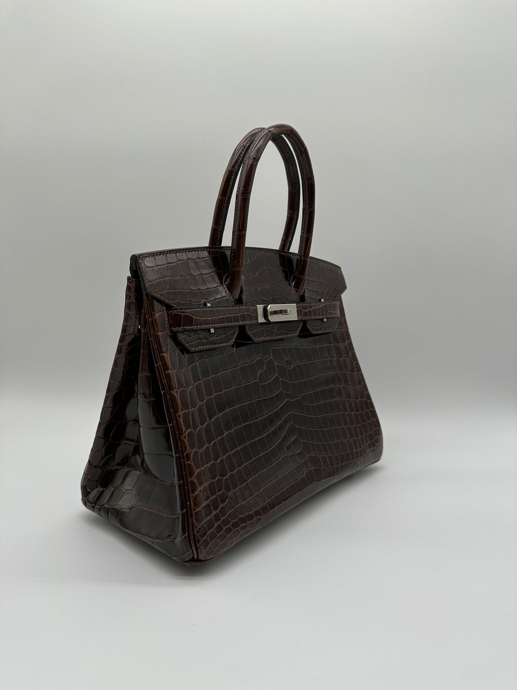 Hermès Birkin 30 Havana Shiny Niloticus Palladium Hardware