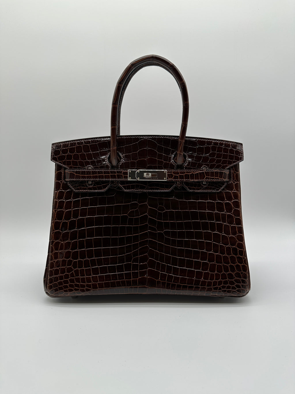 Hermès Birkin 30 Havana Shiny Niloticus Palladium Hardware