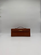 Hermès Kelly Cut Gold Matte Alligator Gold Hardware
