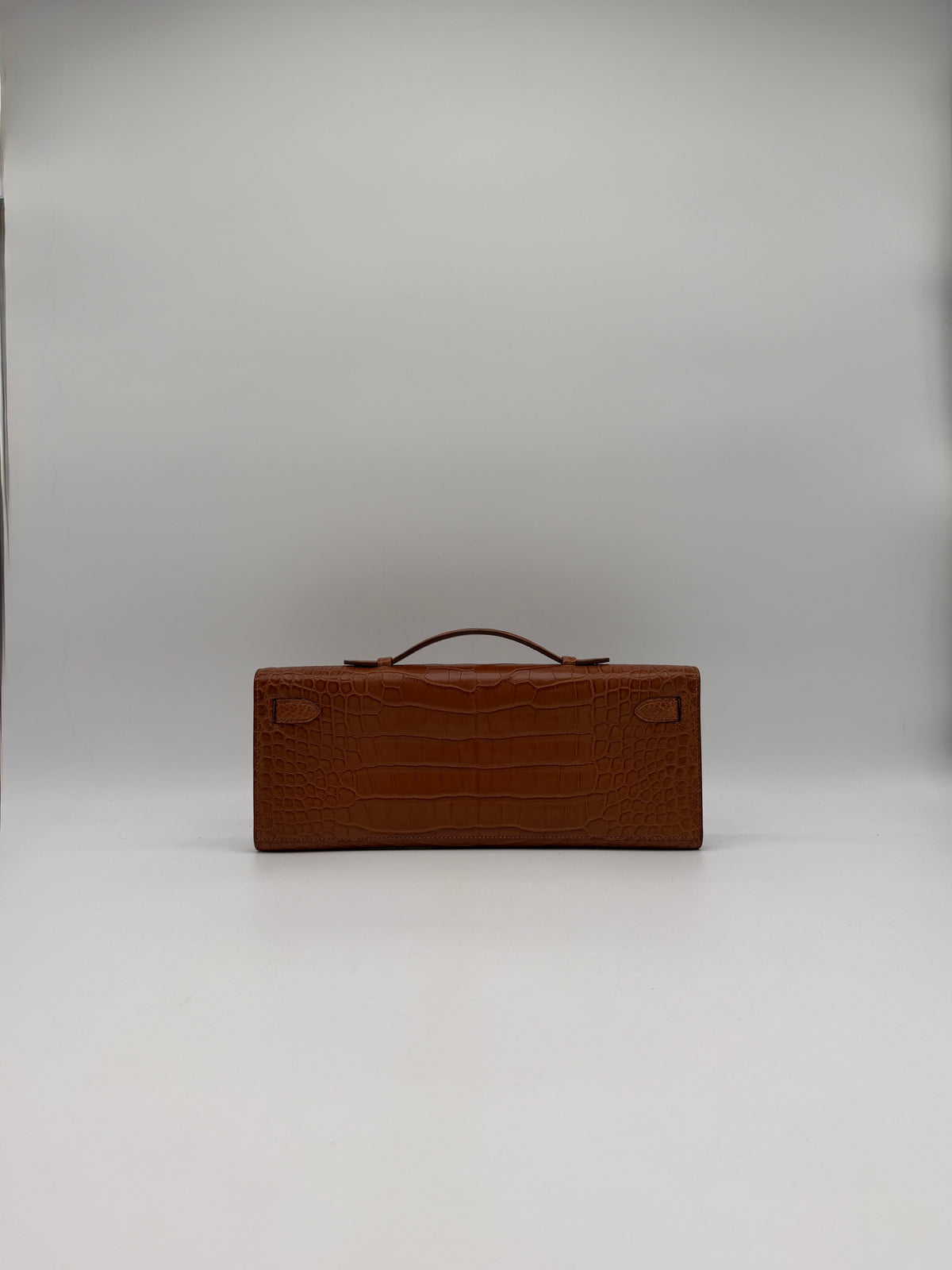 Hermès Kelly Cut Gold Matte Alligator Gold Hardware