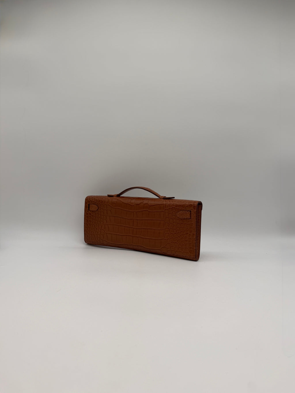 Hermès Kelly Cut Gold Matte Alligator Gold Hardware