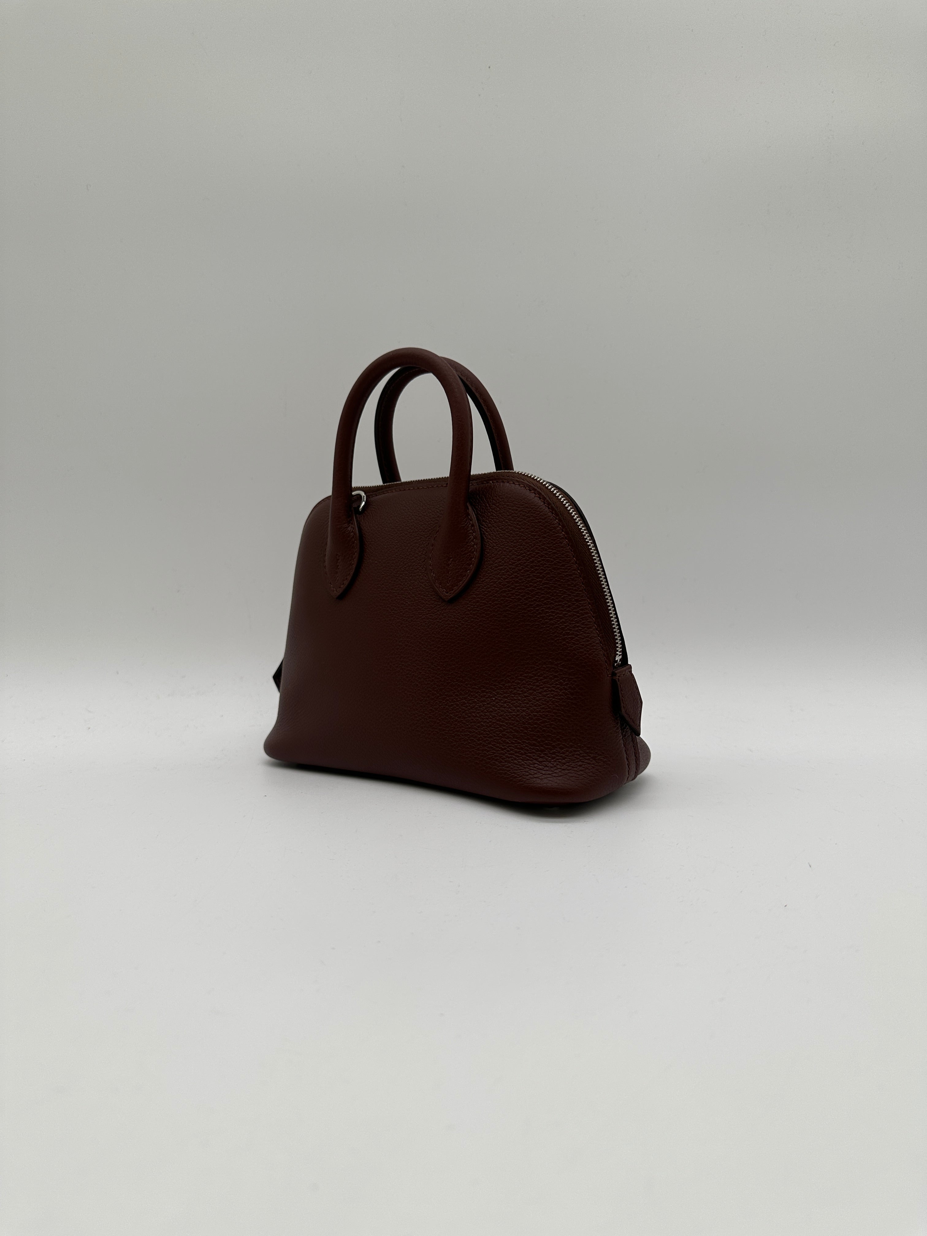 Hermès Mini Bolide Rouge Sellier Chamkila goatskin Palladium Hardware