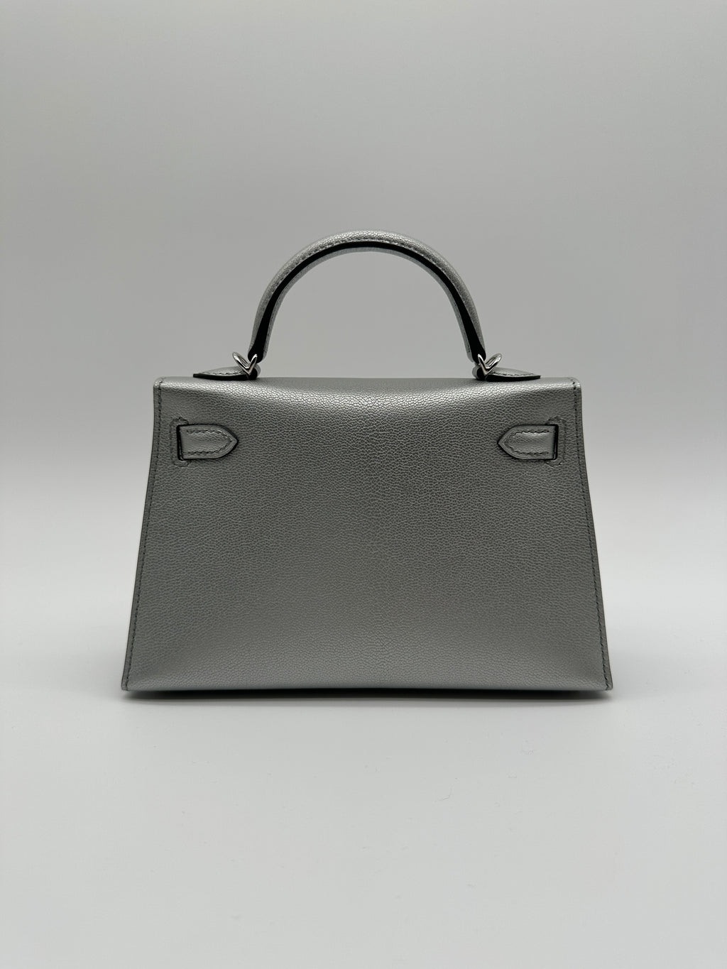 Hermès Mini Kelly Argent Chevre Palladium Hardware