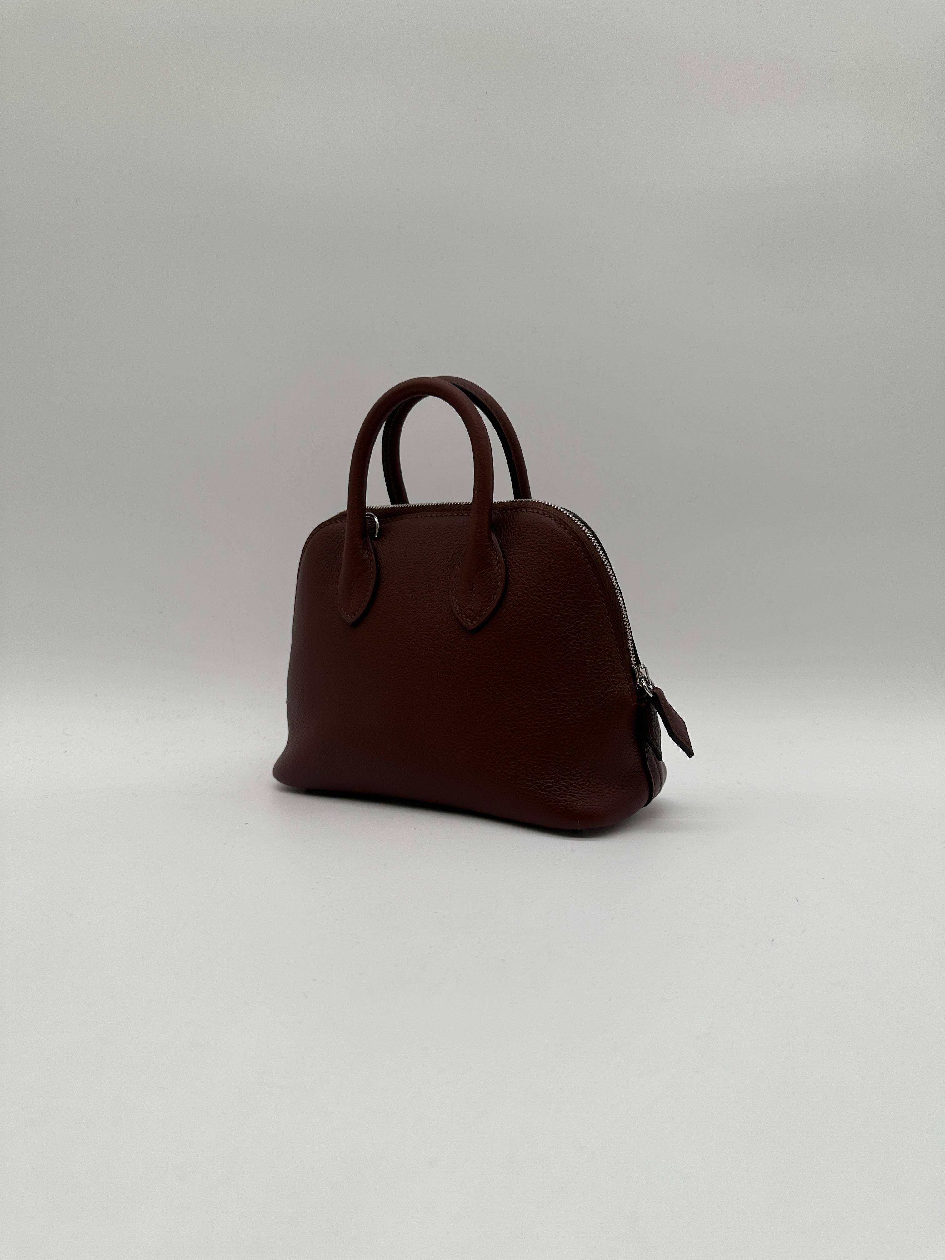 Hermès Mini Bolide Rouge Sellier Chamkila goatskin Palladium Hardware