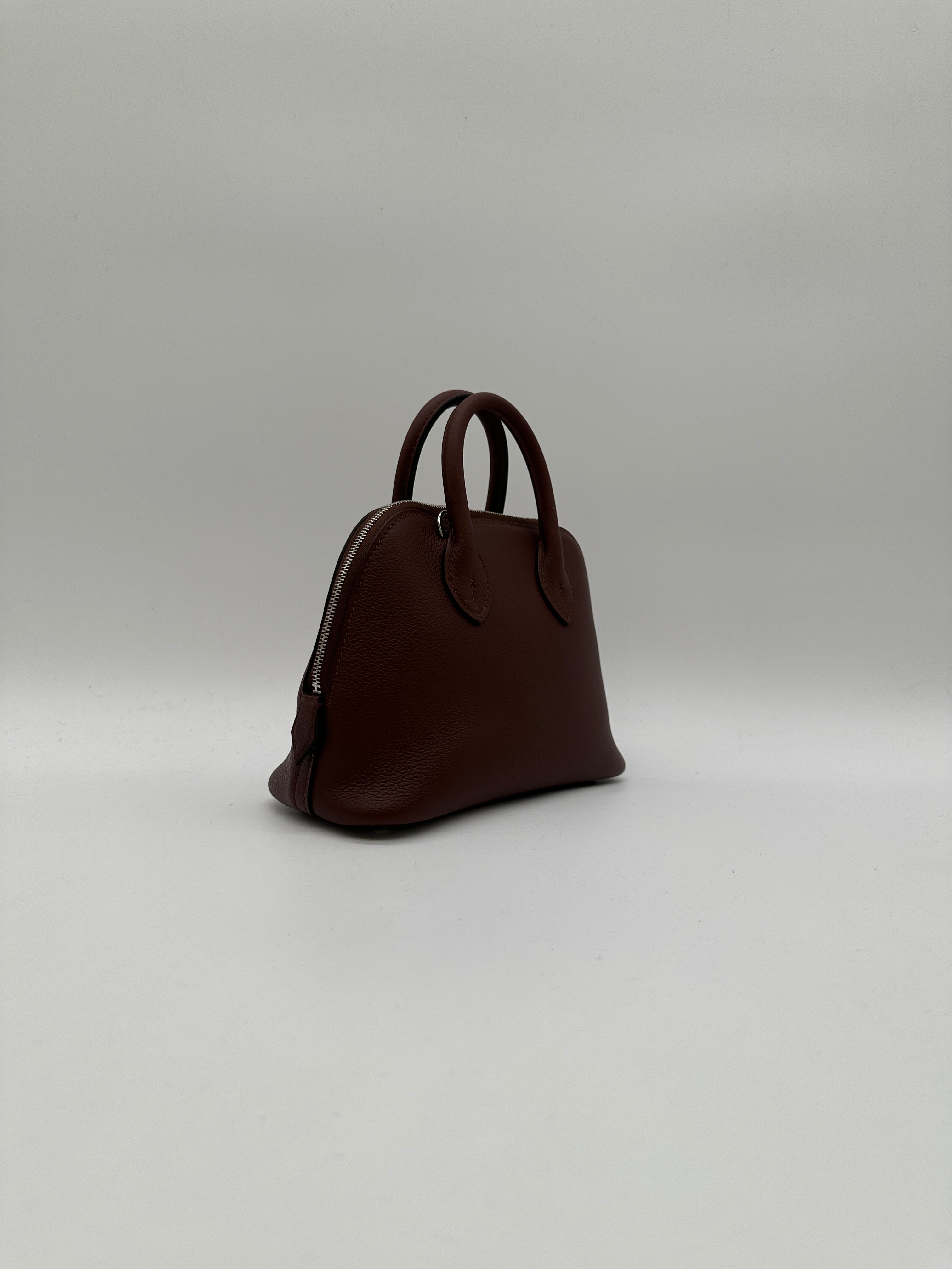 Hermès Mini Bolide Rouge Sellier Chamkila goatskin Palladium Hardware