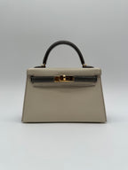 Hermès Mini Kelly HSS Craie/Gris Meyer Epsom Gold Hardware