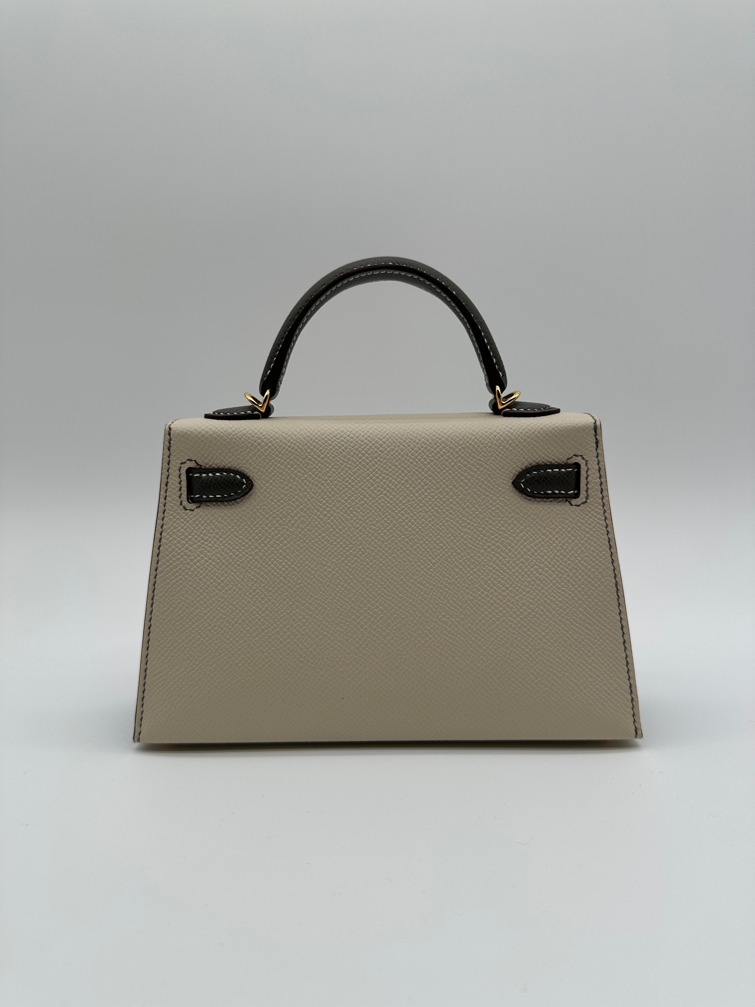 Hermès Mini Kelly HSS Craie/Gris Meyer Epsom Gold Hardware