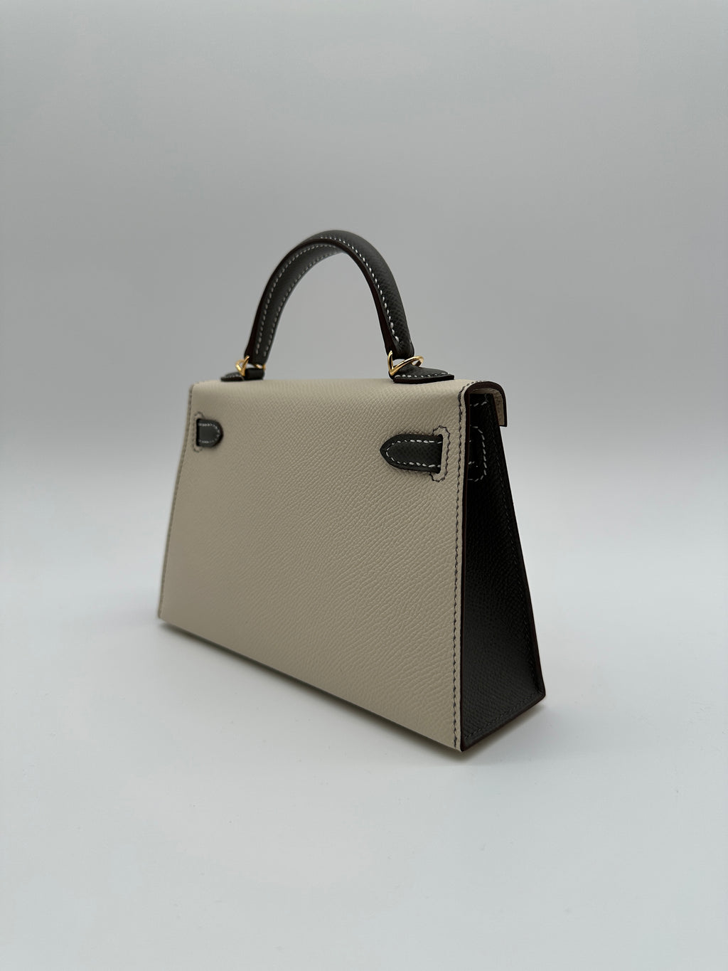 Hermès Mini Kelly HSS Craie/Gris Meyer Epsom Gold Hardware
