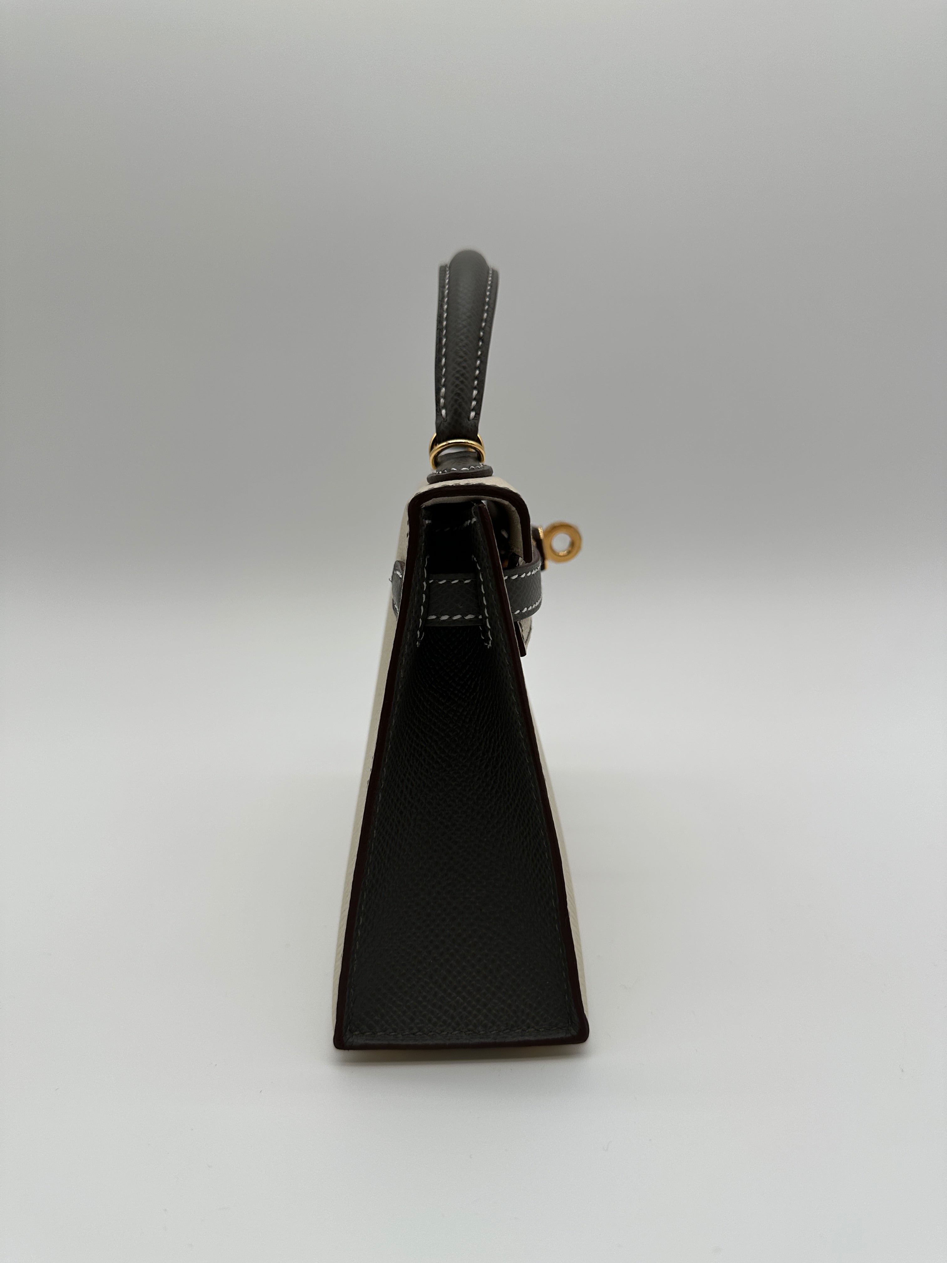 Hermès Mini Kelly HSS Craie/Gris Meyer Epsom Gold Hardware