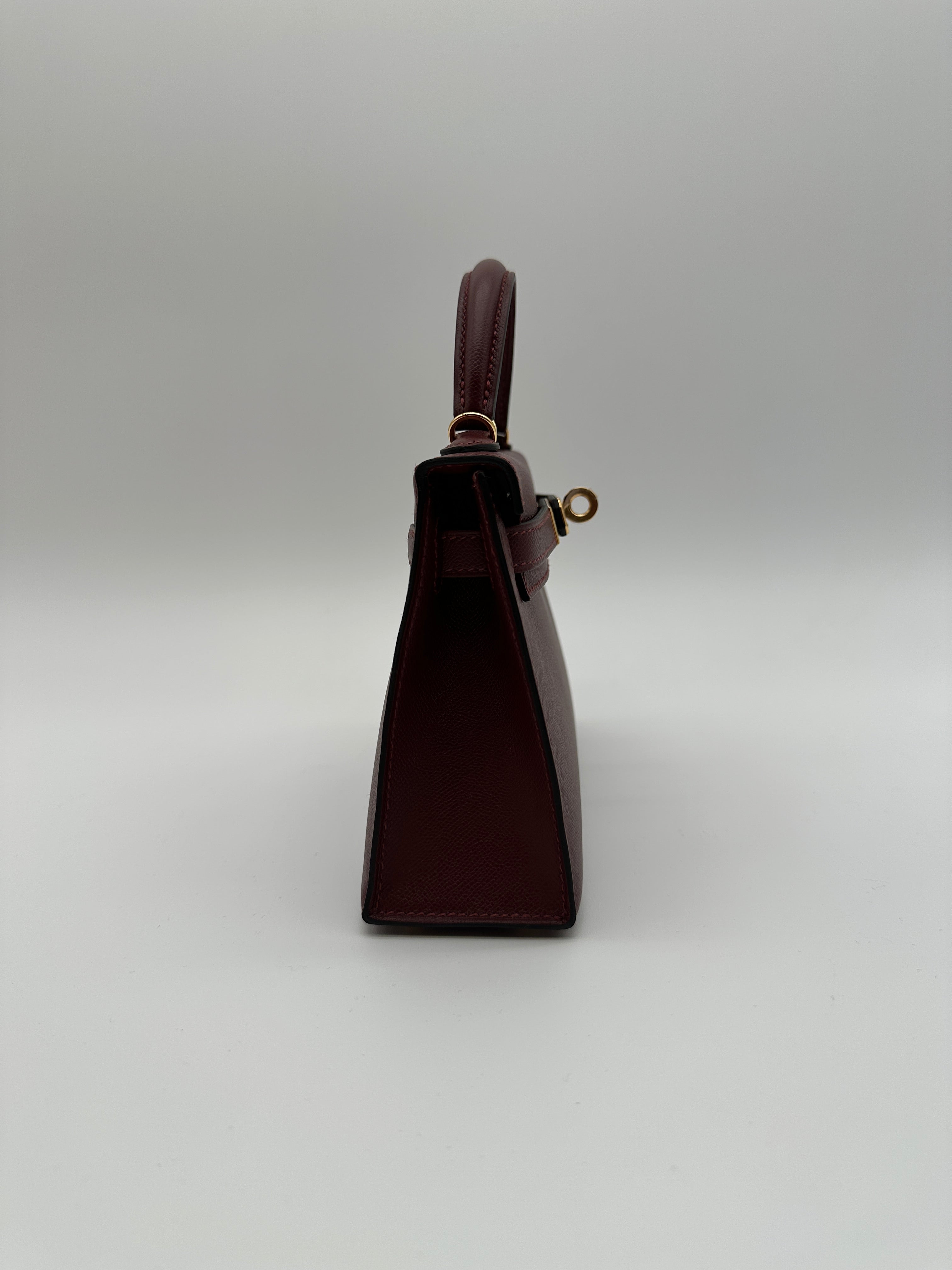 Hermès Mini Kelly Rouge H Madame Gold Hardware