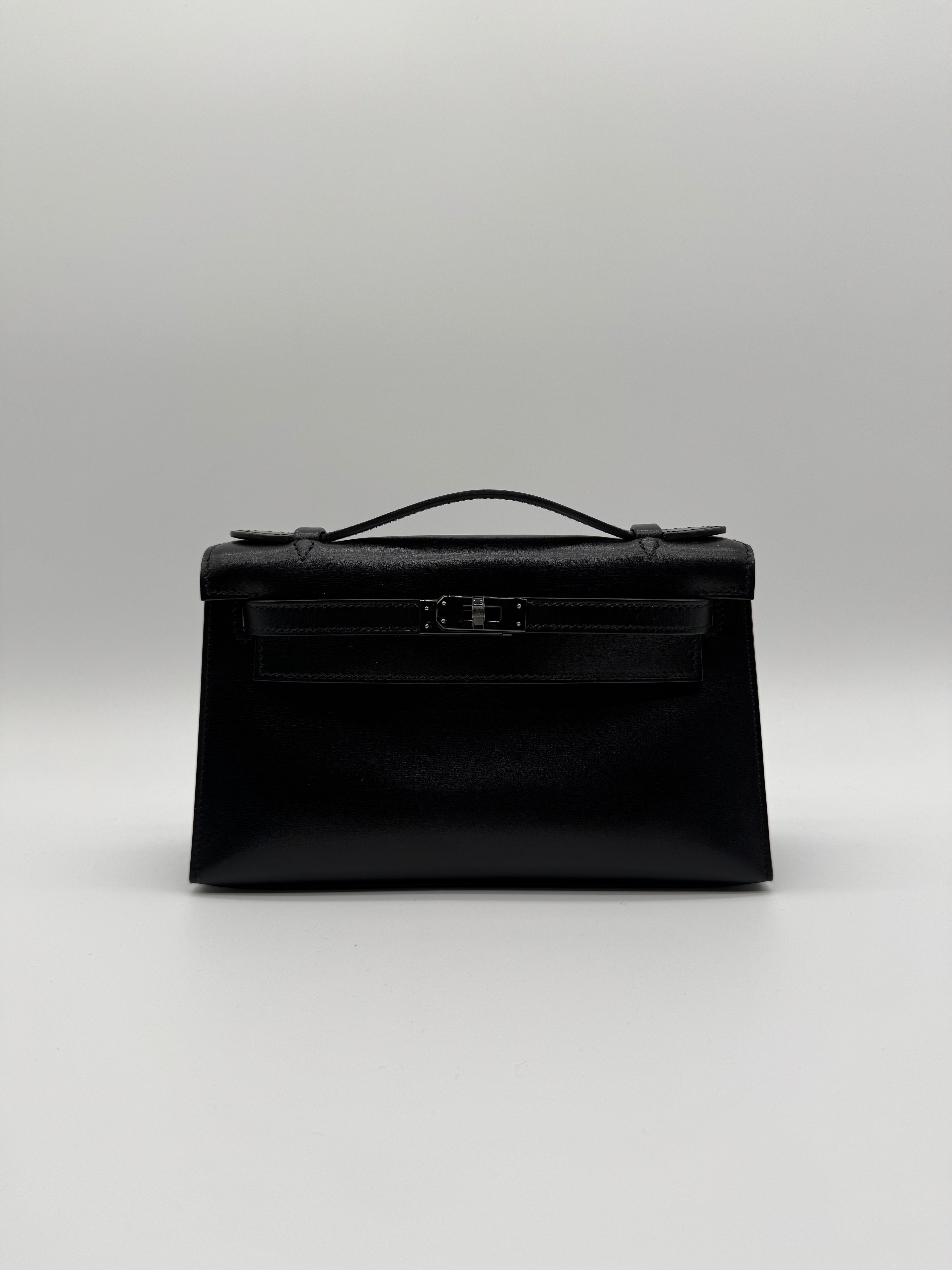 Hermès Kelly Pochette So Black Box Leather