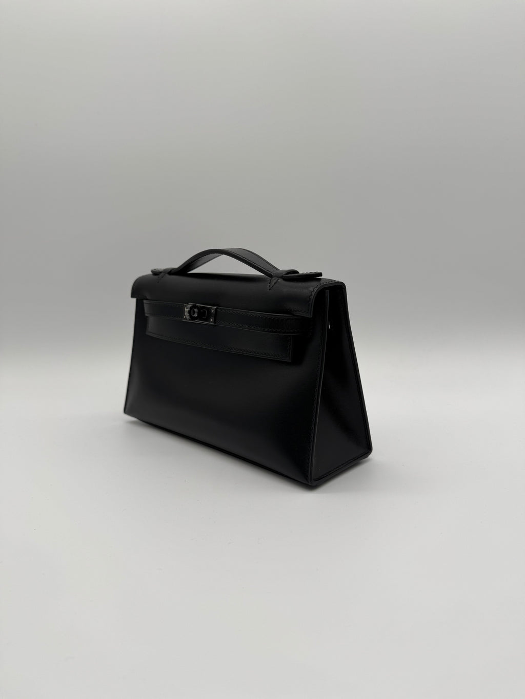 Hermès Kelly Pochette So Black Box Leather