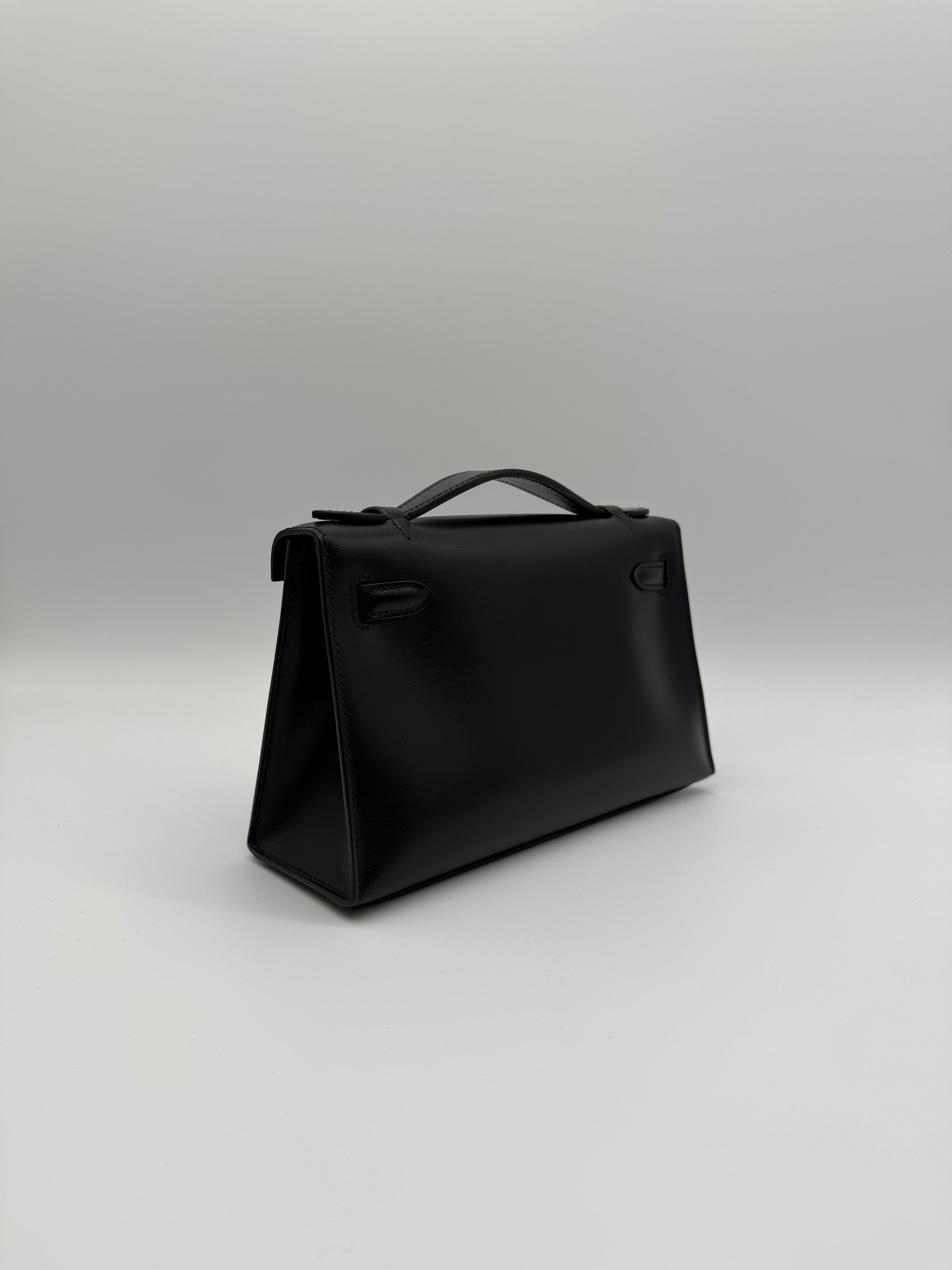 Hermès Kelly Pochette So Black Box Leather