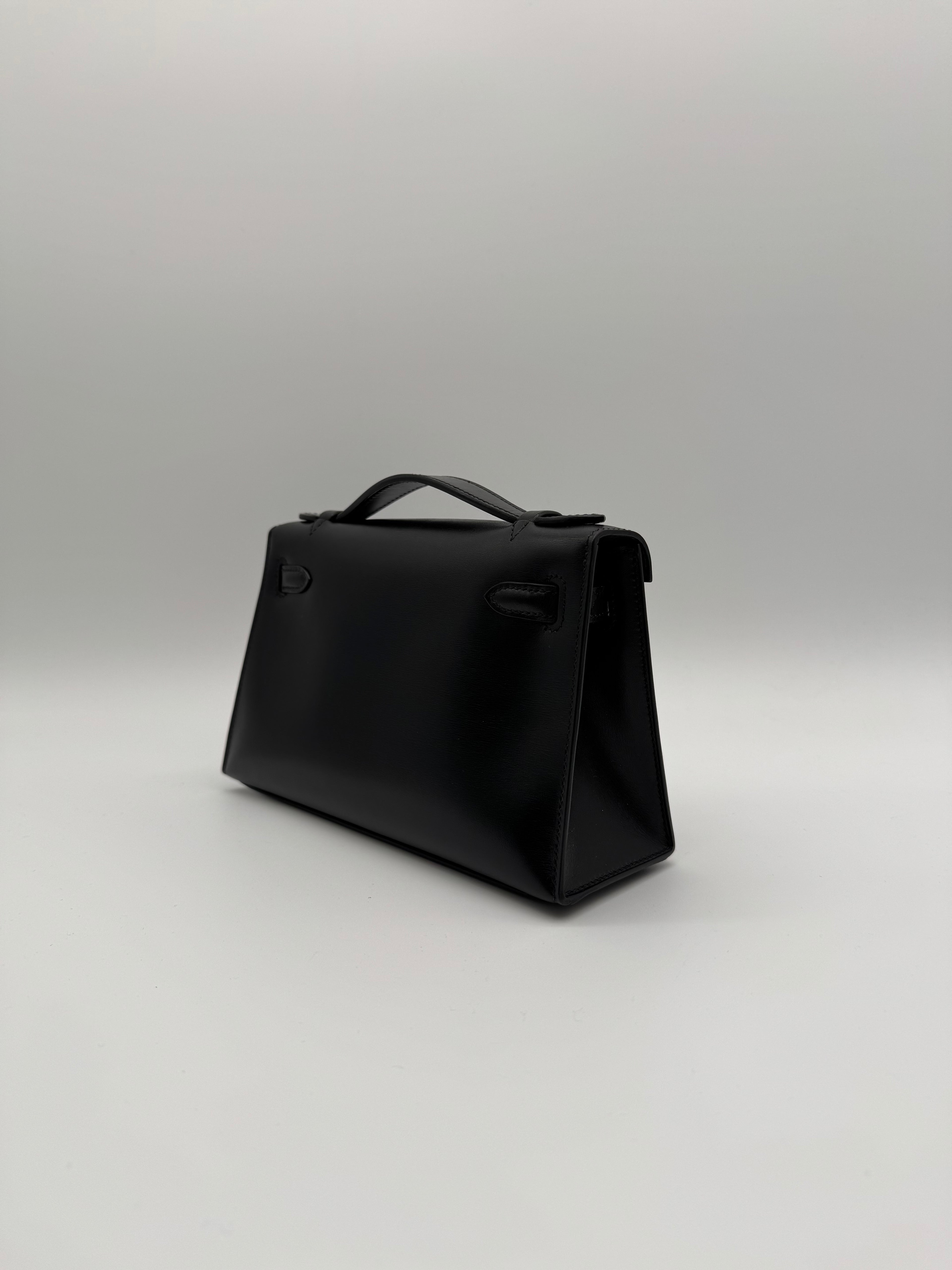 Hermès Kelly Pochette So Black Box Leather