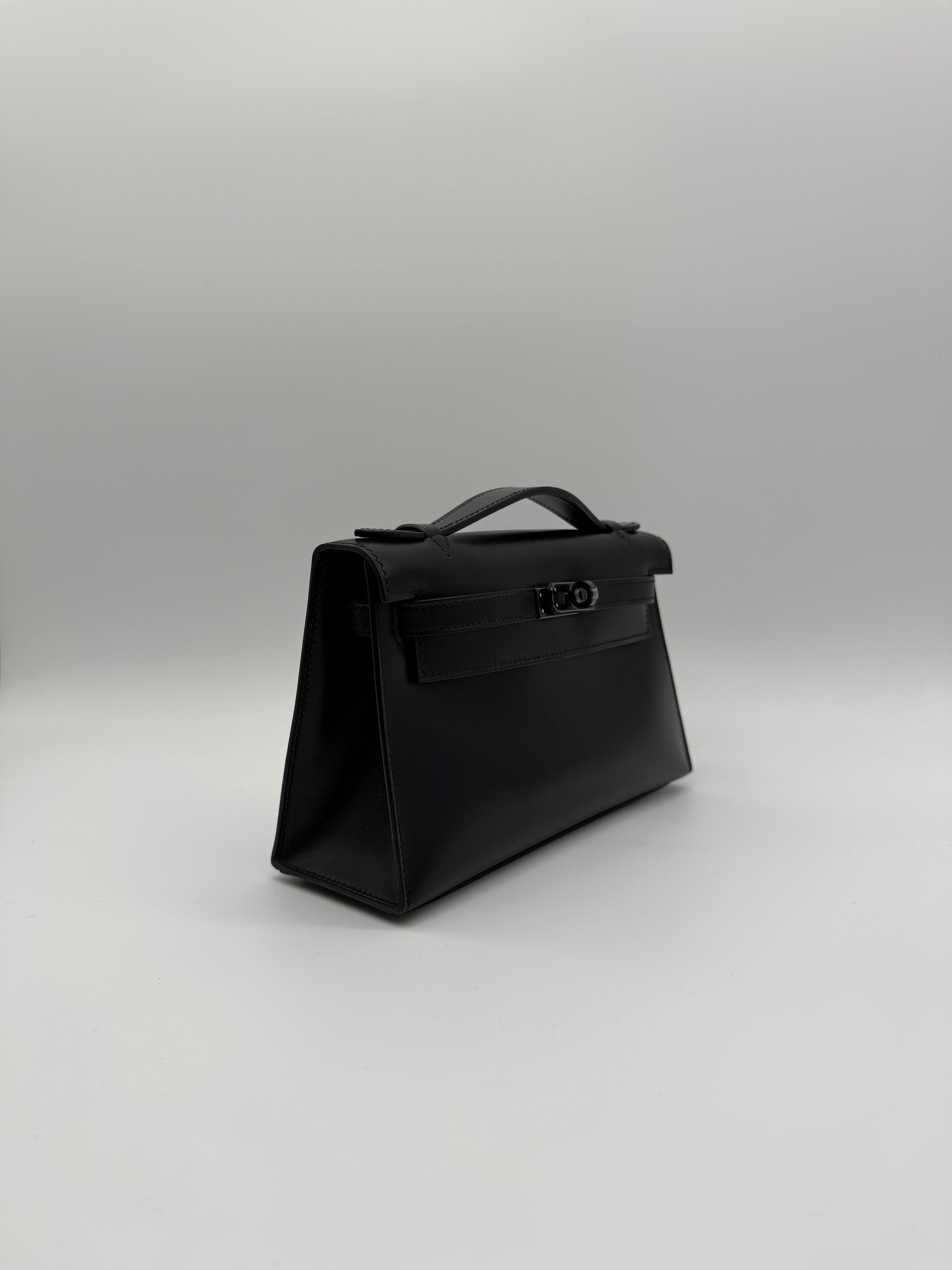 Hermès Kelly Pochette So Black Box Leather