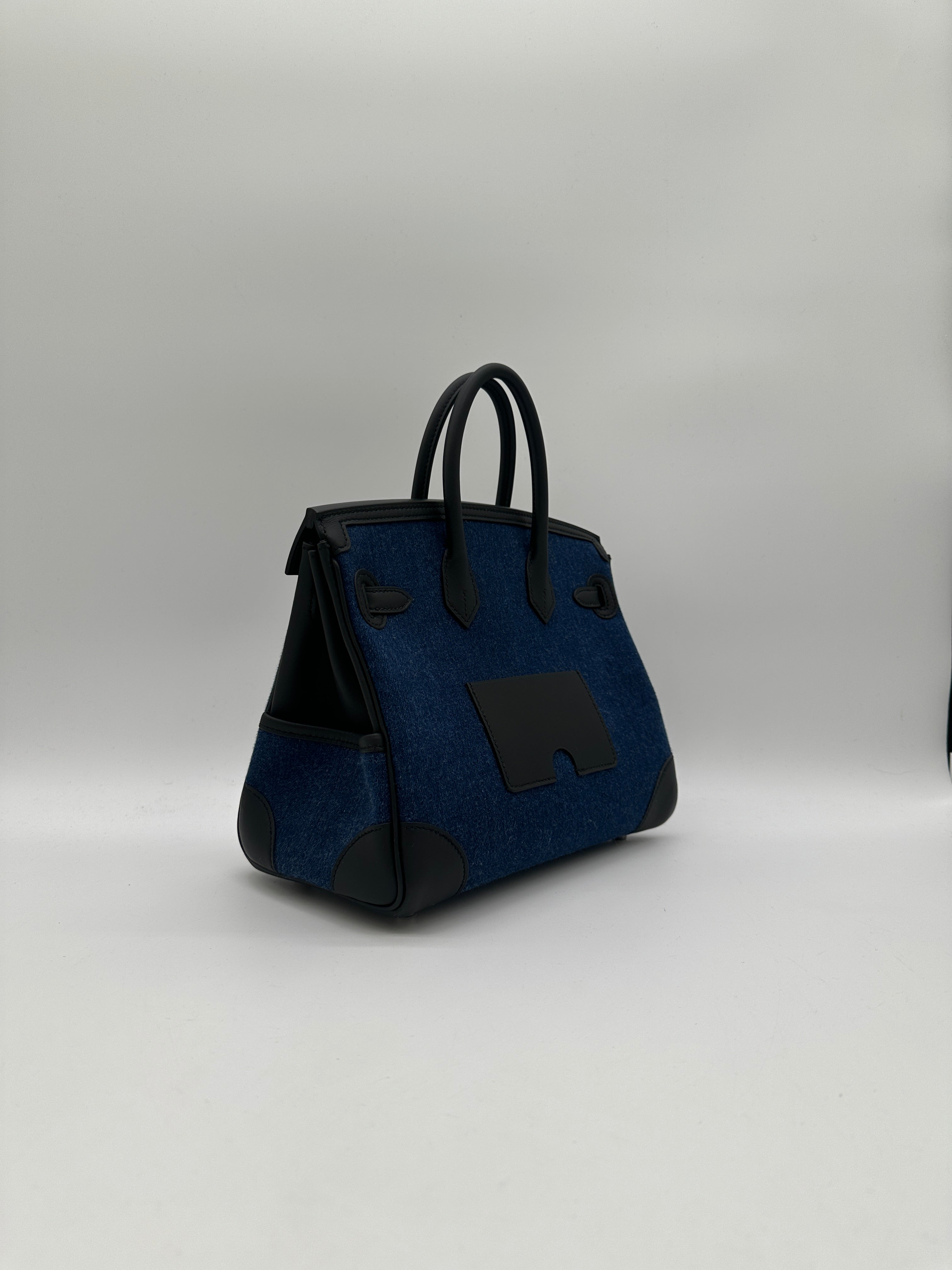 Hermès Birkin 25 Cargo Denim Palladium Hardware