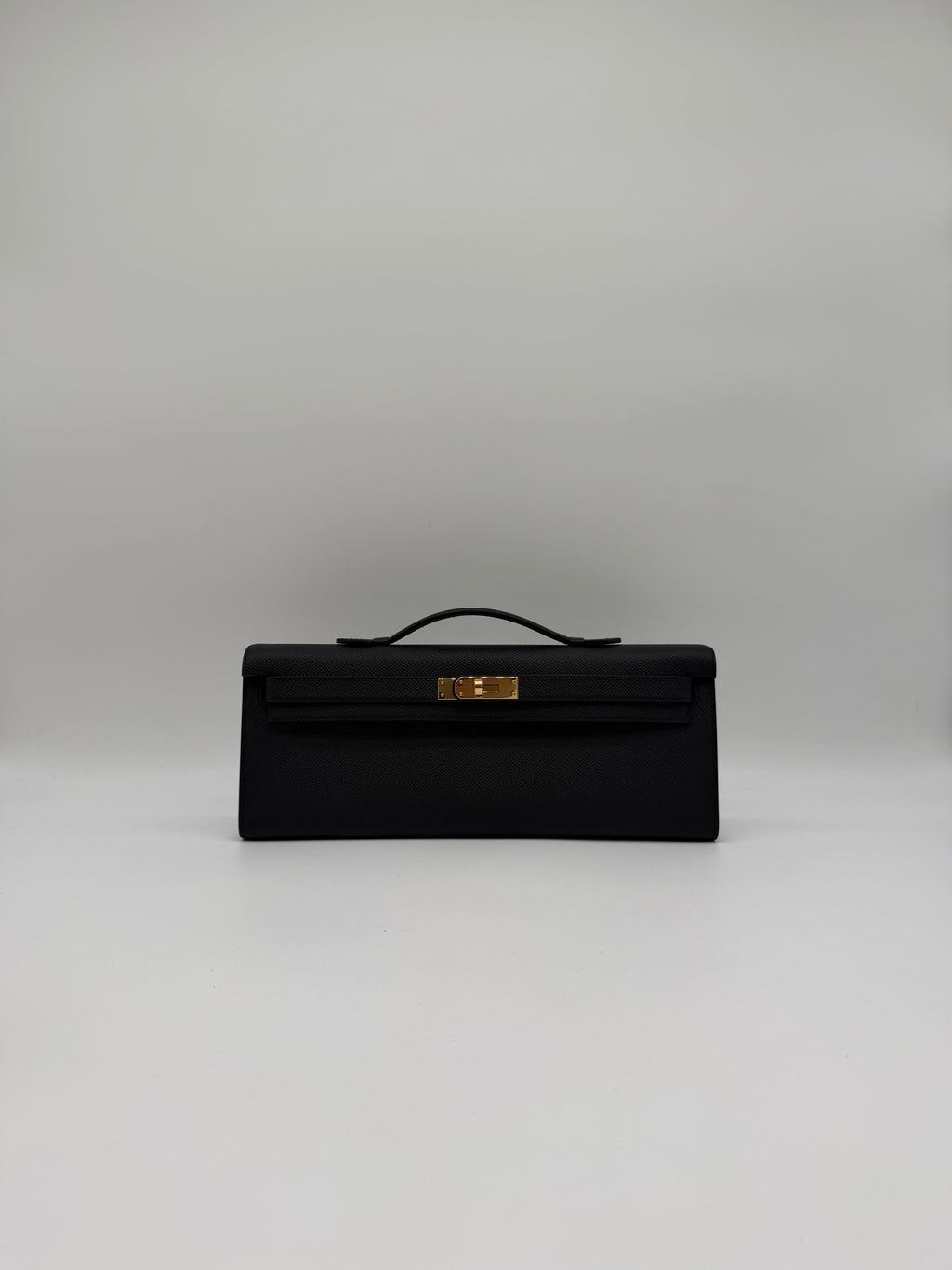 Hermès Kelly Cut Black Epsom Gold Hardware