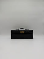 Hermès Kelly Cut Black Epsom Gold Hardware