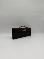Hermès Kelly Cut Black Epsom Gold Hardware