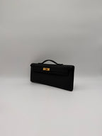 Hermès Kelly Cut Black Epsom Gold Hardware