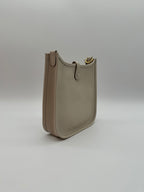 Hermès Mini Evelyne Craie Taurillon Clemence Gold Hardware
