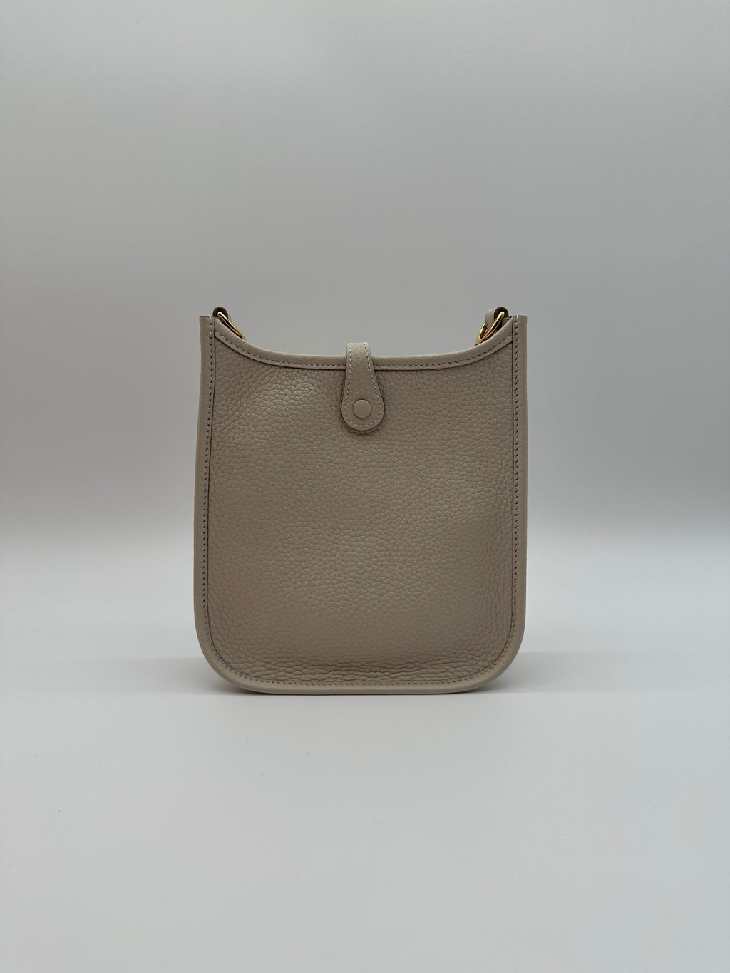 Hermès Mini Evelyne Craie Taurillon Clemence Gold Hardware