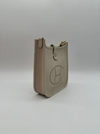 Hermès Mini Evelyne Craie Taurillon Clemence Gold Hardware