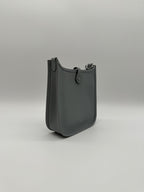 Hermès Mini Evelyne Gris Pantin Taurillon Clemence Palladium Hardware