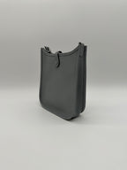 Hermès Mini Evelyne Gris Pantin Taurillon Clemence Palladium Hardware