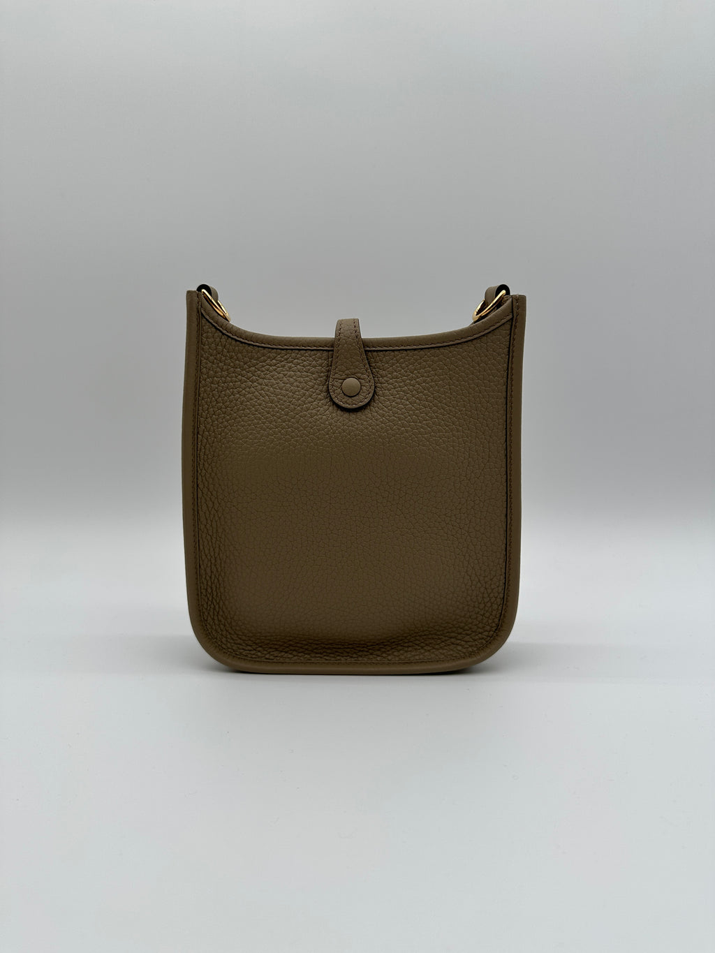 Hermès Mini Evelyne Beige Marfa Taurillon Clemence Gold Hardware