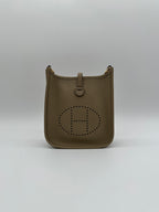 Hermès Mini Evelyne Beige Marfa Taurillon Clemence Gold Hardware