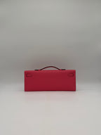 Hermès Kelly Cut Rose Azalee Epsom Palladium Hardware