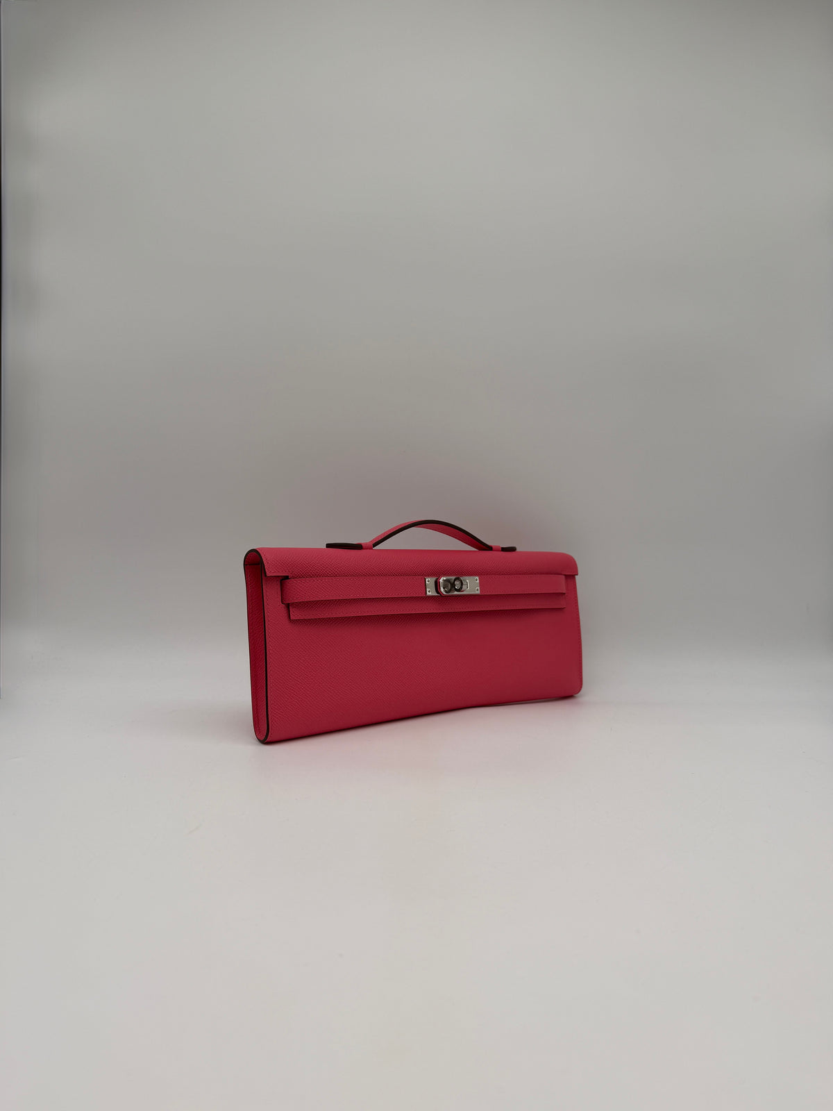 Hermès Kelly Cut Rose Azalee Epsom Palladium Hardware