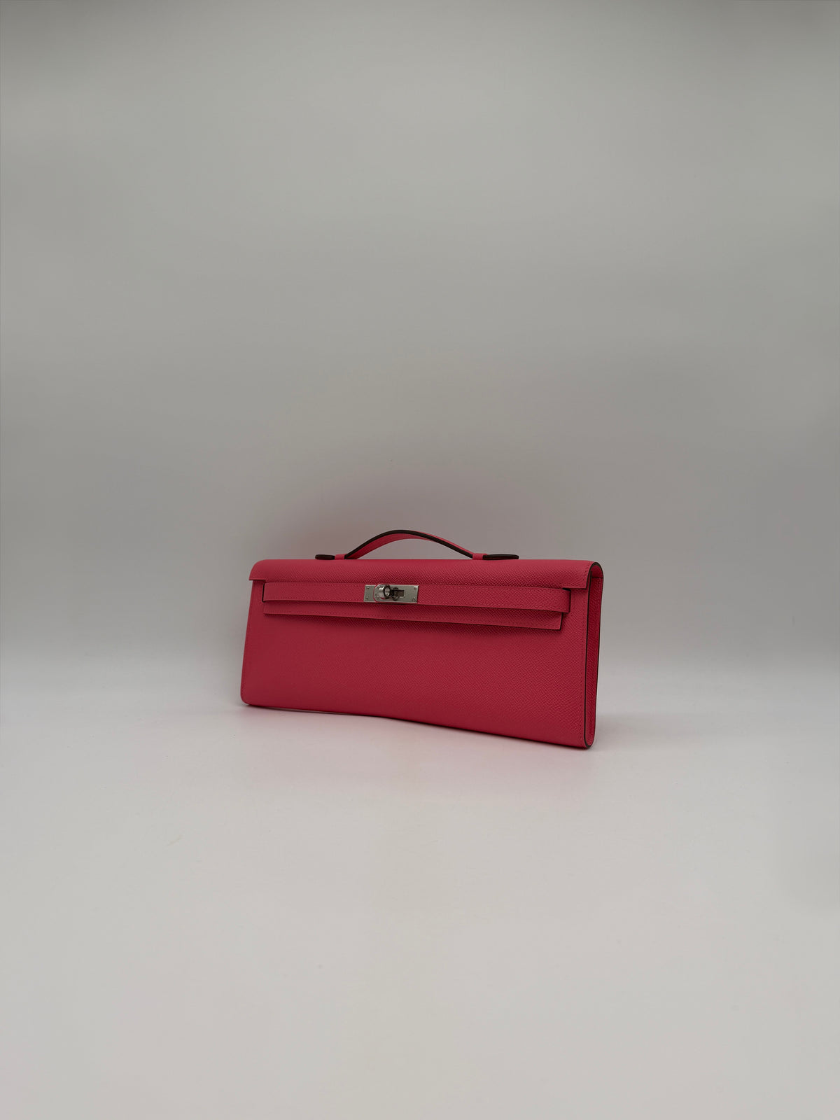 Hermès Kelly Cut Rose Azalee Epsom Palladium Hardware