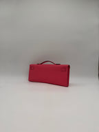 Hermès Kelly Cut Rose Azalee Epsom Palladium Hardware