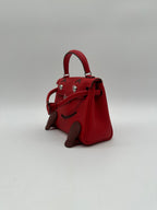 Hermès Kelly Doll Rouge Radieux Swift Palladium Hardware