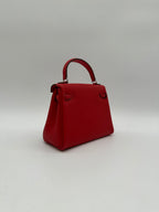 Hermès Kelly Doll Rouge Radieux Swift Palladium Hardware