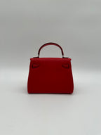 Hermès Kelly Doll Rouge Radieux Swift Palladium Hardware