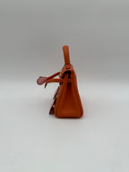Hermès Kelly Doll Orange & Rose Sakura Swift Palladium Hardware