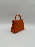 Hermès Kelly Doll Orange & Rose Sakura Swift Palladium Hardware