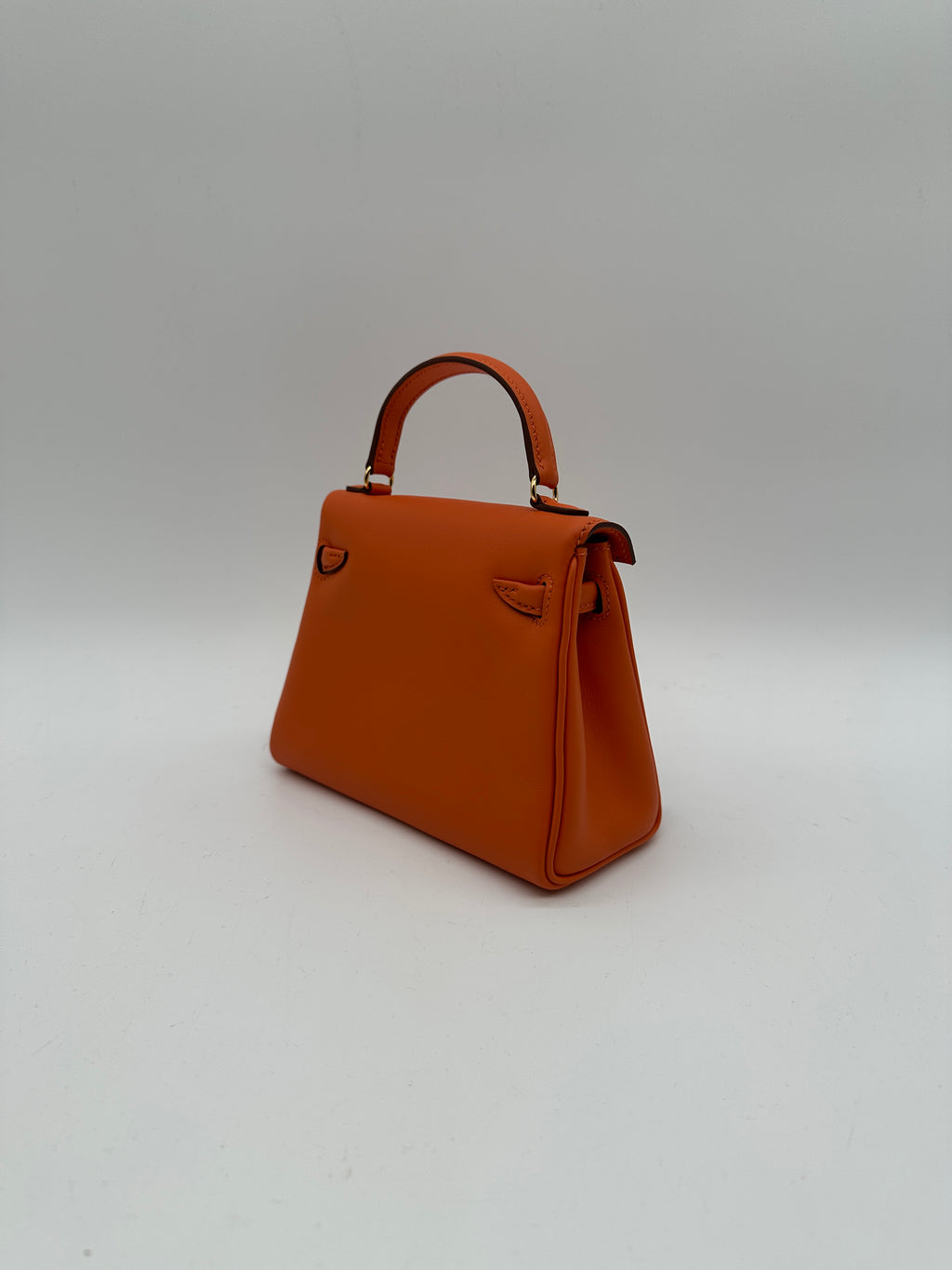 Hermès Kelly Doll Orange & Rose Sakura Swift Palladium Hardware