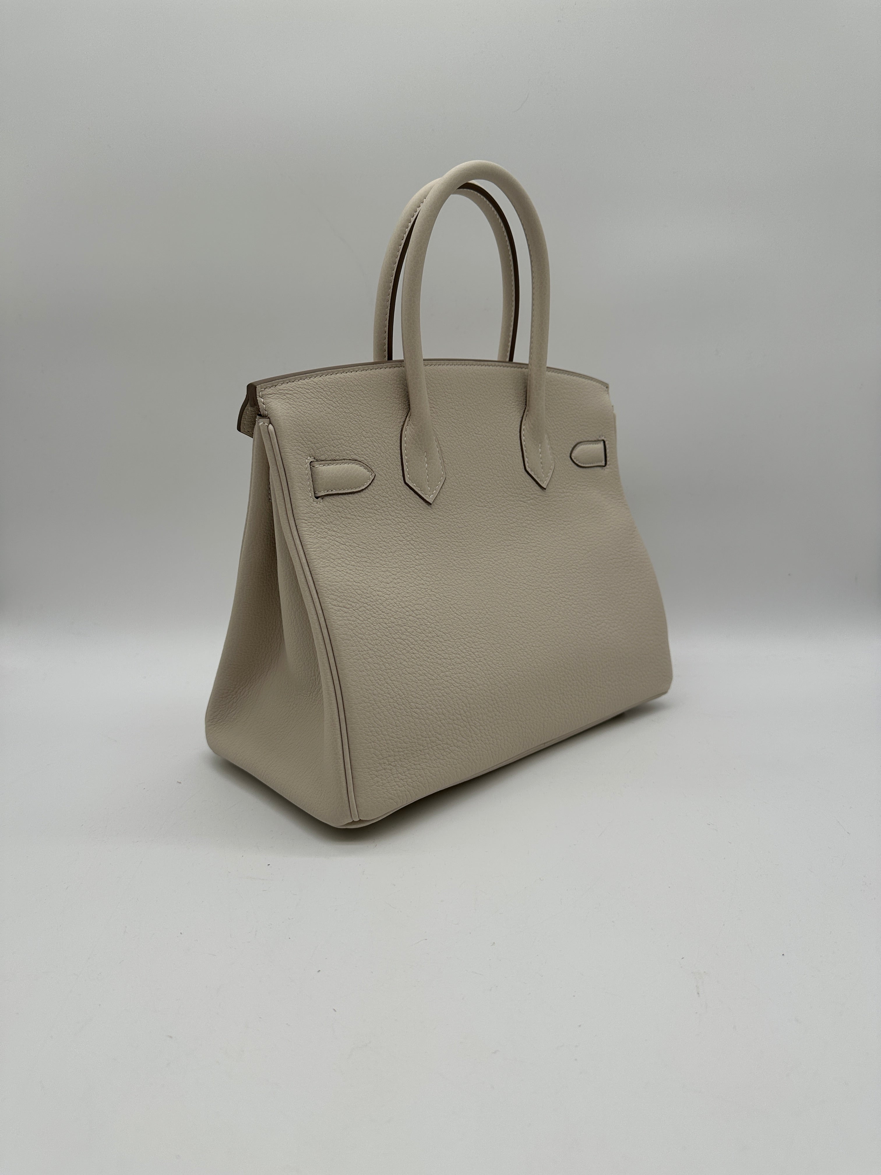 Hermès Birkin 30 Craie Togo Palladium Hardware