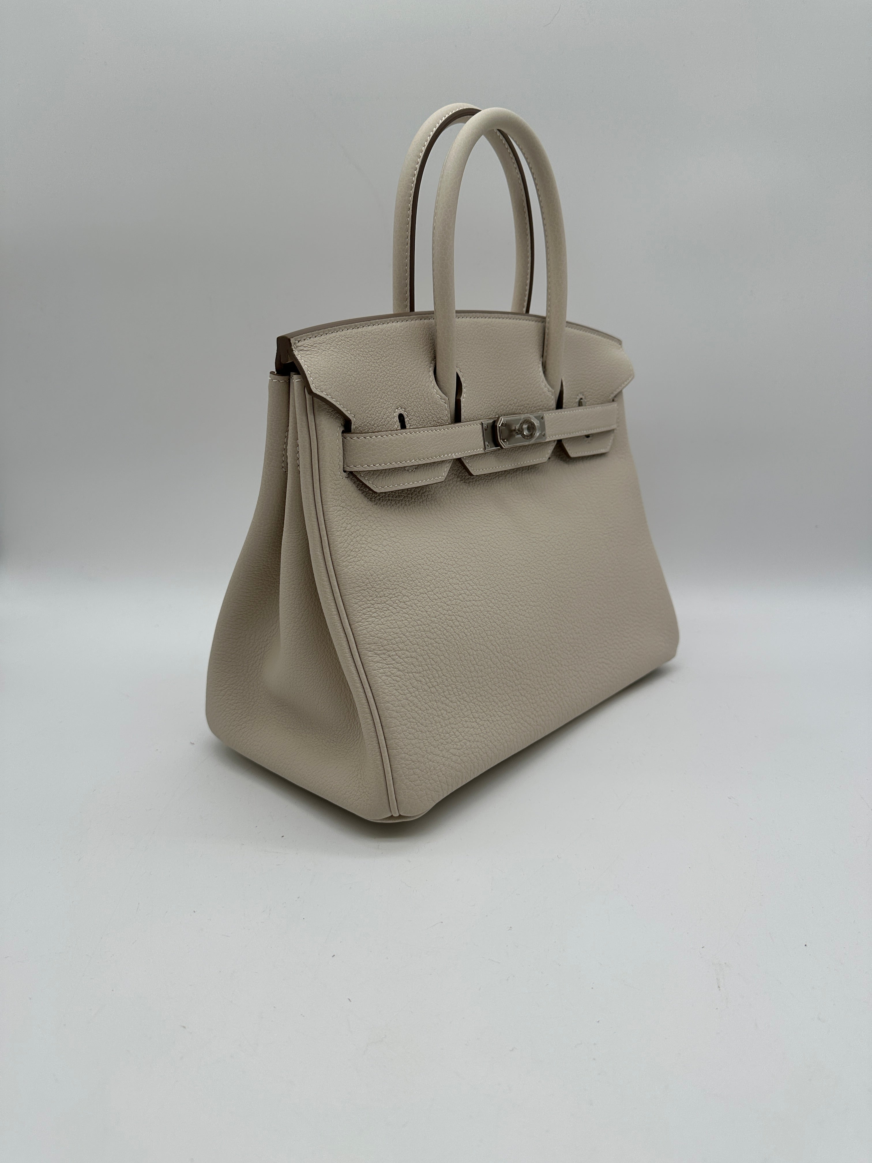 Hermès Birkin 30 Craie Togo Palladium Hardware