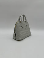 Hermès Mini Bolide Gris Neve Matte Alligator Gold Hardware
