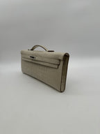 Hermès Kelly Cut Beton Matte Alligator Palladium Hardware