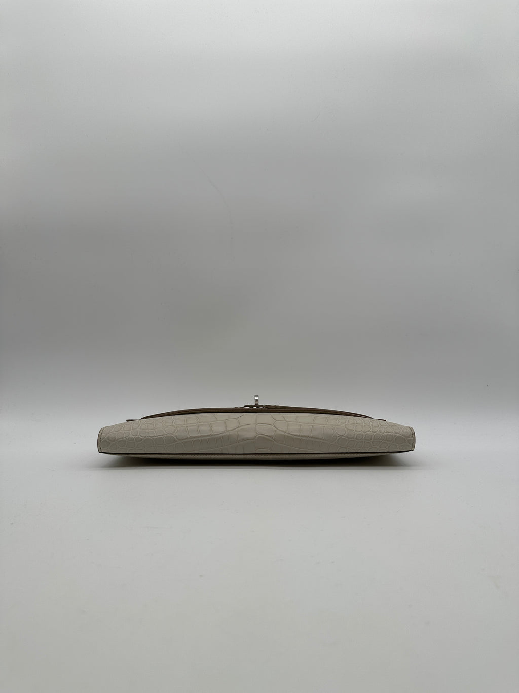 Hermès Kelly Cut Beton Matte Alligator Palladium Hardware