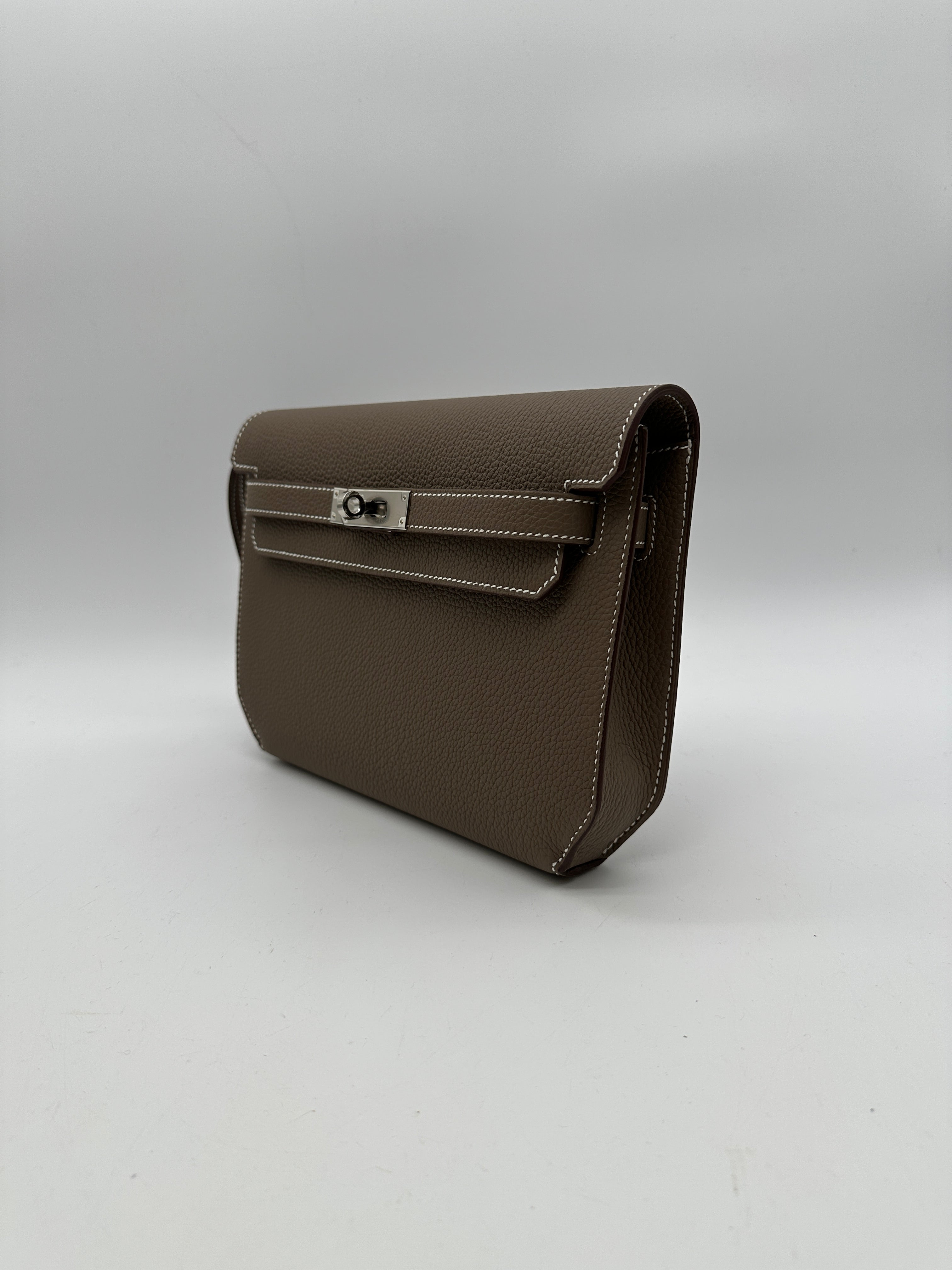 Hermès Kelly Depeches Etoupe Togo Palladium Hardware