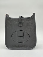 Hermès Mini Evelyne Ardoise Tourillon Clemence Gold Hardware